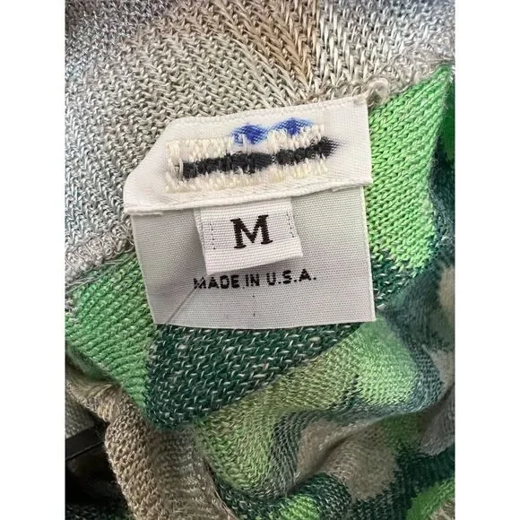 NWT☘️ Anna Sui Green maximalist print Wrap Top blouse sexy Free People sweater M - Picture 9 of 11